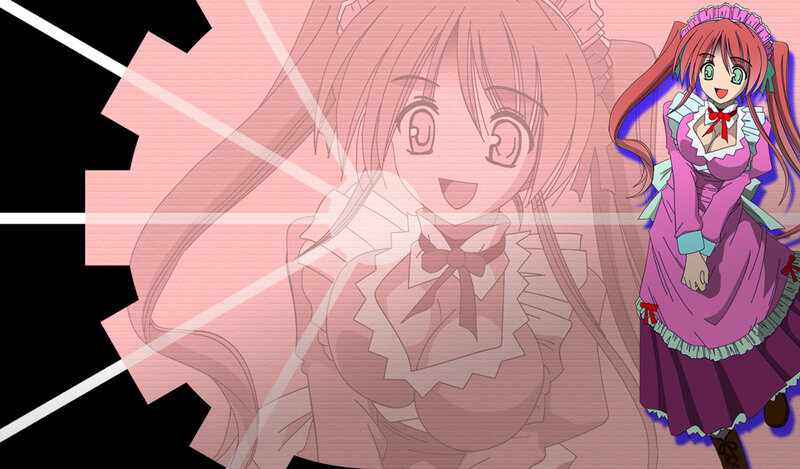 Anime Girl in Maid Outfit — Pink, Cheerful, Maid Dress, Pink Hair