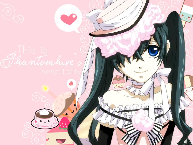 Anime Girl in Maid Outfit — Pink, Cute