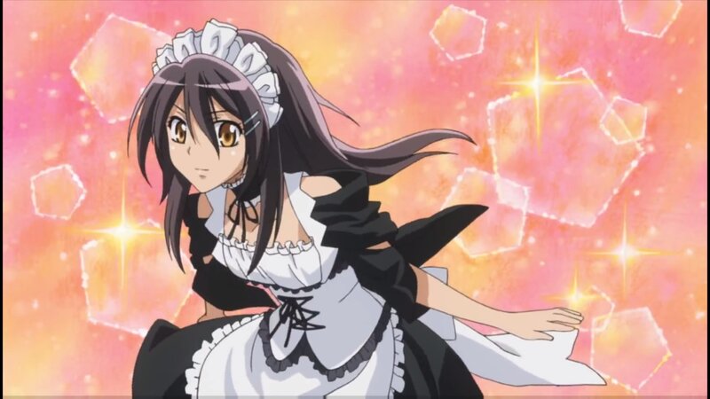 Anime Girl in Maid Outfit — Pink, Dramatic