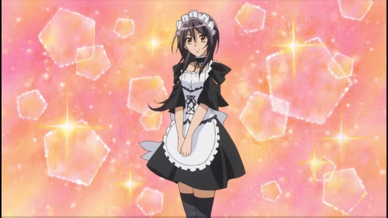 Anime Girl in Maid Outfit — Pink, Magical