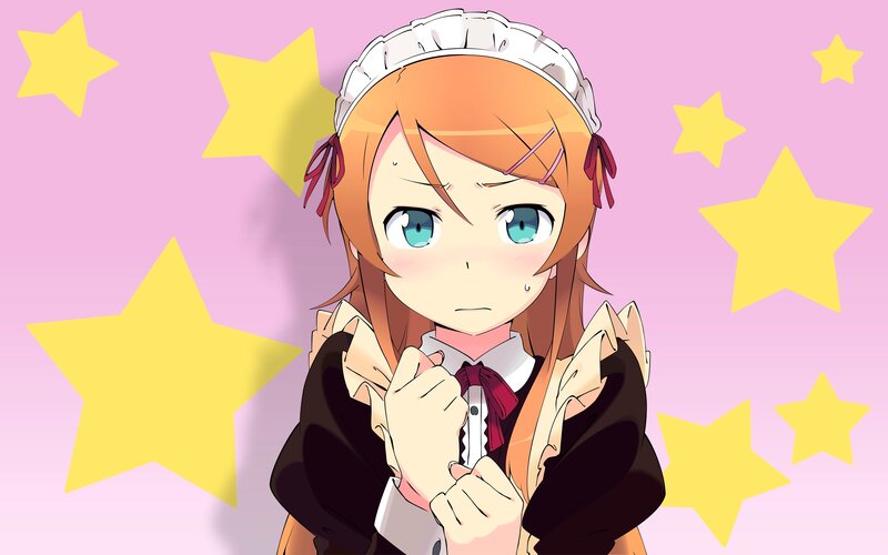 Anime Girl in Maid Outfit — Pink