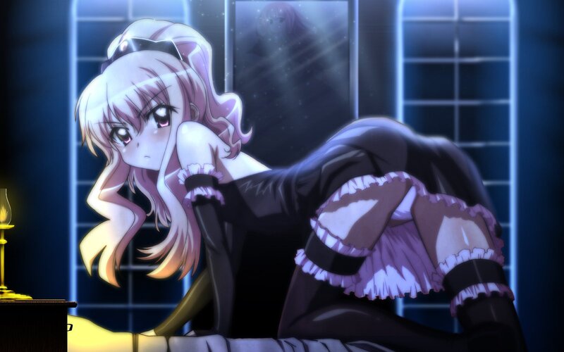 Anime Girl in Maid Outfit — Purple, Dramatic, Night