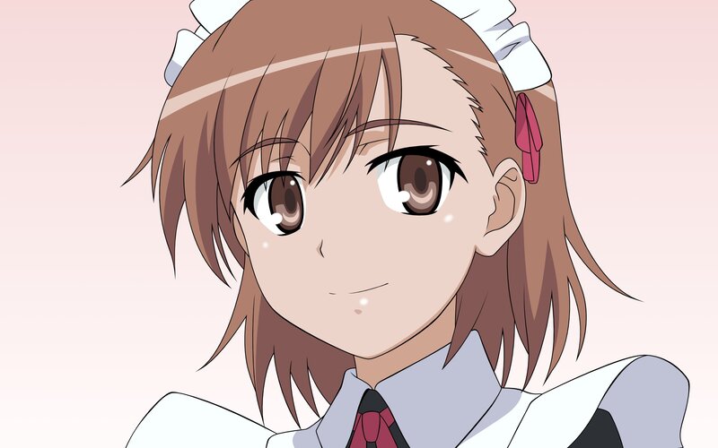Anime Girl in Maid Outfit — White, Calm, Maid Hat