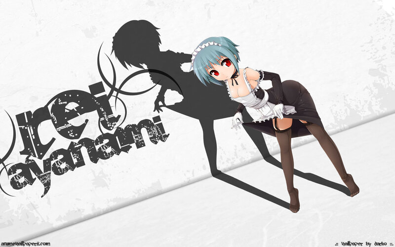 Anime Girl in Maid Outfit — White, Dramatic, Shadow