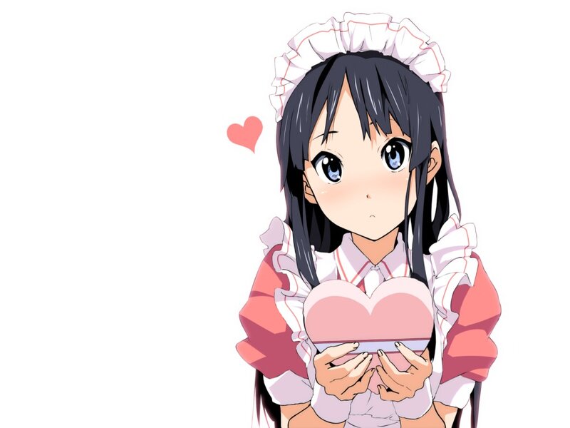 Anime Girl in Maid Outfit — White, Sweet