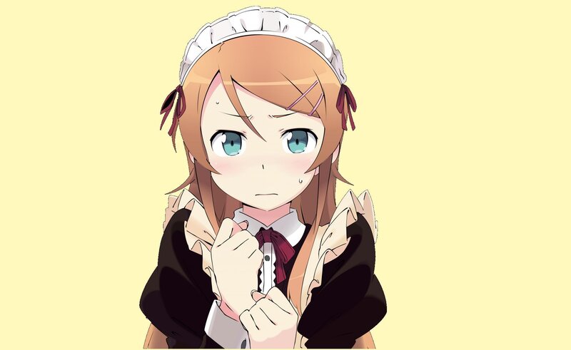 Anime Girl in Maid Outfit — Yellow