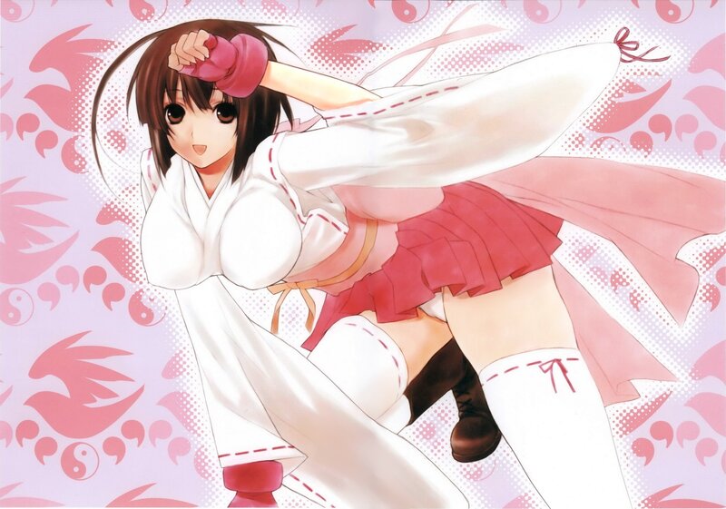 anime girl in martial arts pose