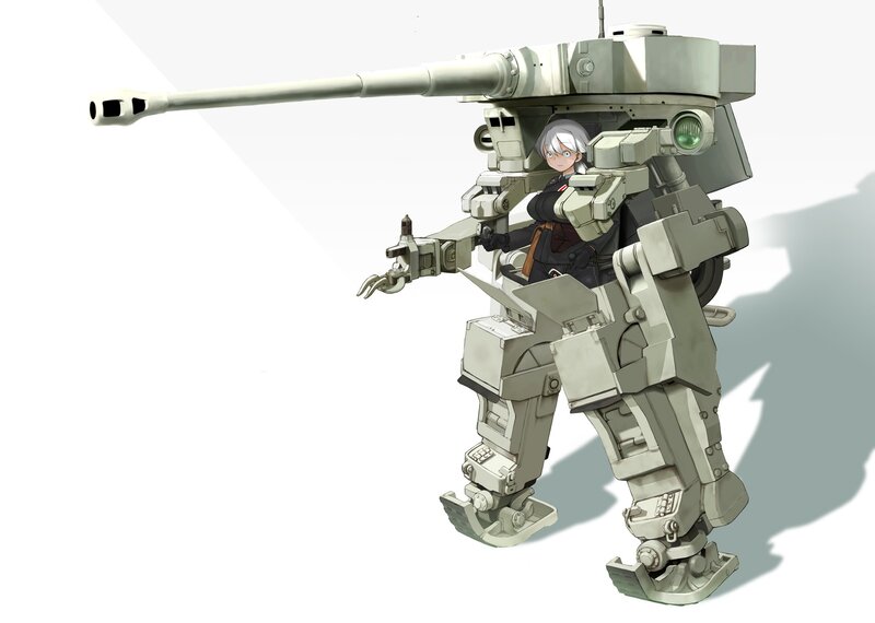 Anime girl in mech suit
