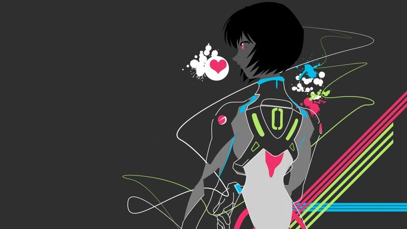 Anime Girl in Mech Suit — Black, Dramatic, Digital Art