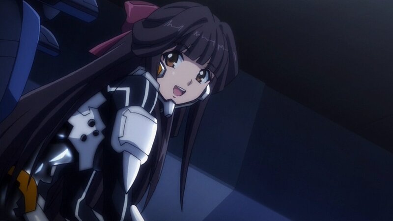 Anime Girl in Mech Suit — Black, Dramatic