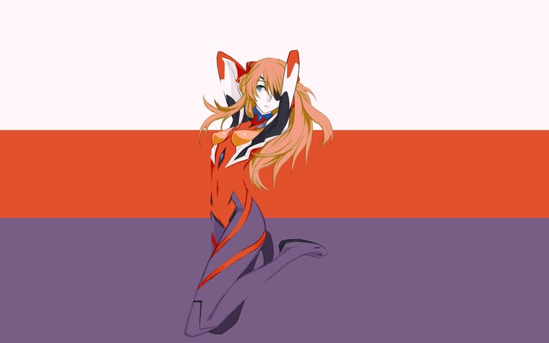 Anime Girl in Mech Suit — Orange, Calm