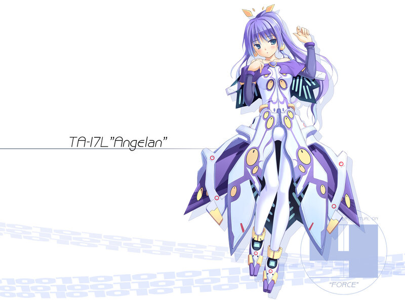 Anime Girl in Mech Suit — Purple, Calm