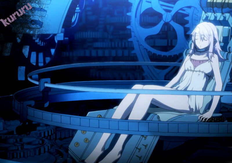 anime girl in mechanical room