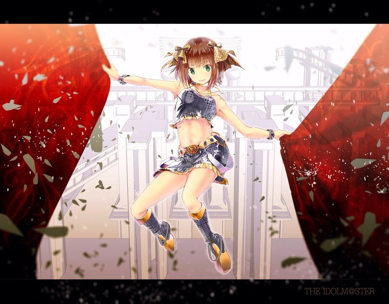 Anime Girl in Mid-air — Red