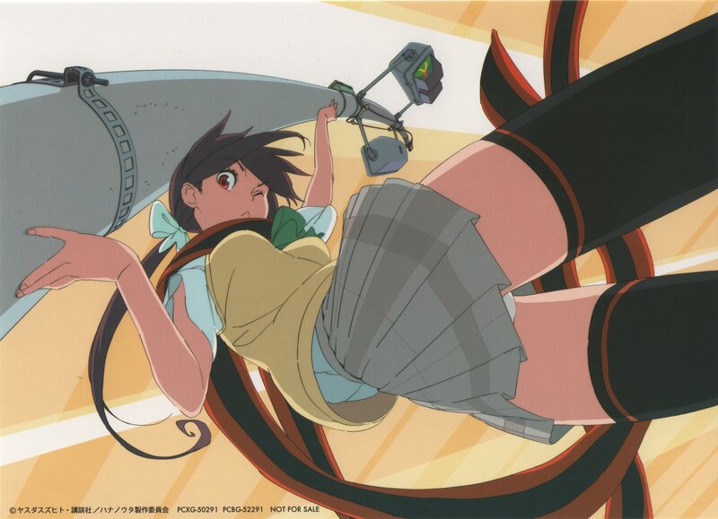 Anime Girl in Mid-air — Yellow, Dynamic