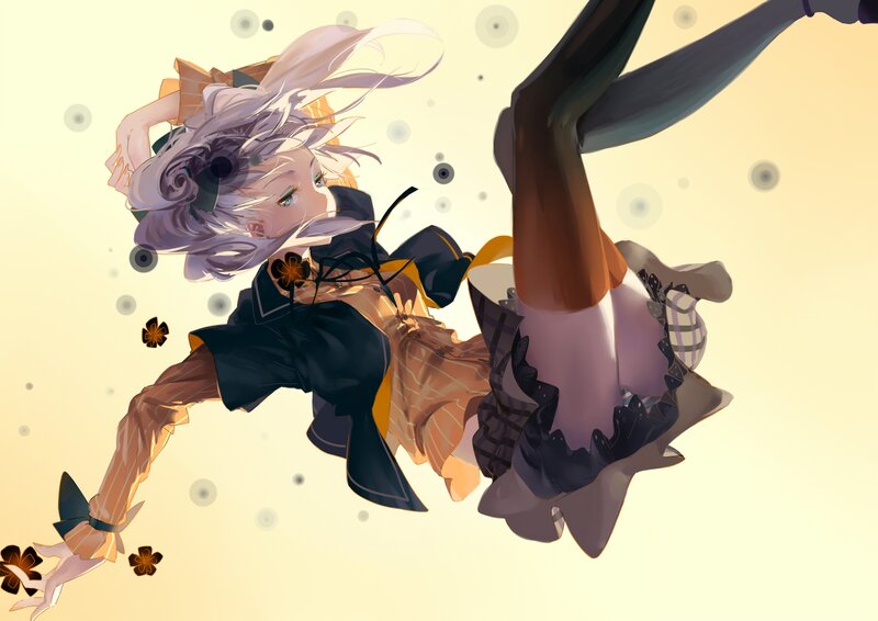 Anime Girl in Mid-air — Yellow