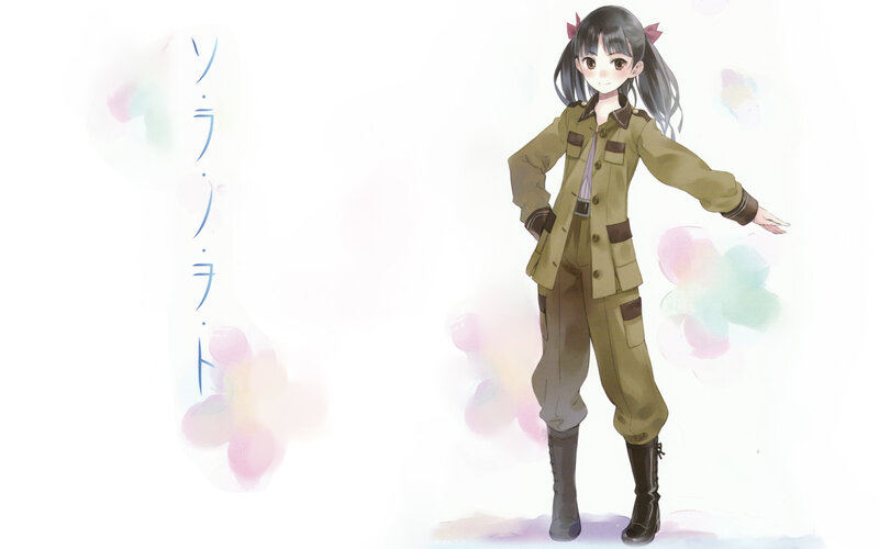Anime Girl in Military Uniform — Green, Calm