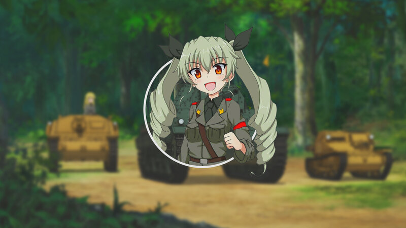 Anime Girl in Military Uniform — Green, Playful