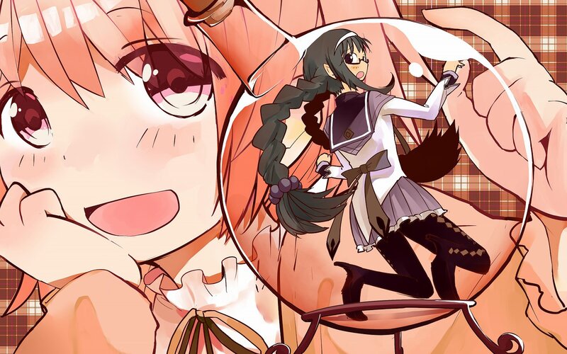 Anime Girl in Mirror — Pink
