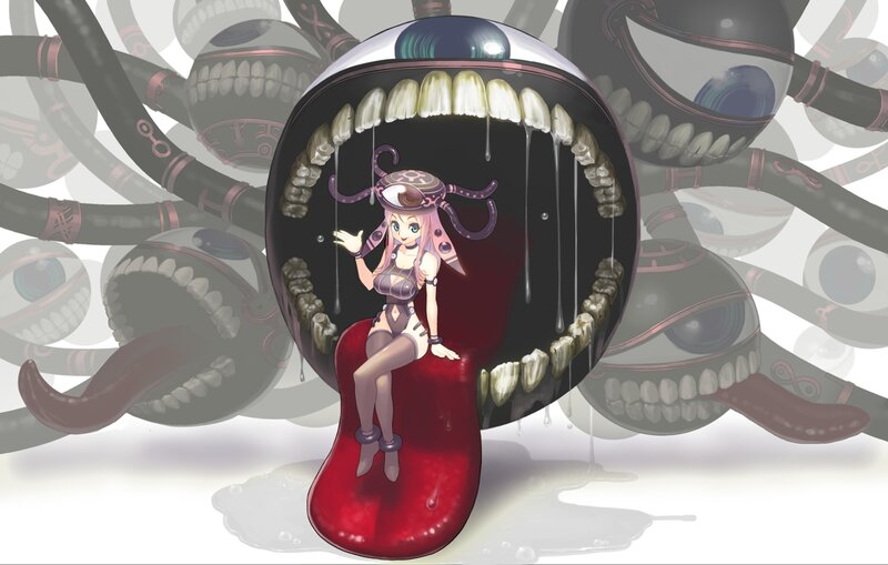Anime Girl in Monster Mouth