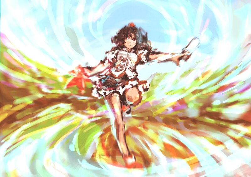 anime girl in motion