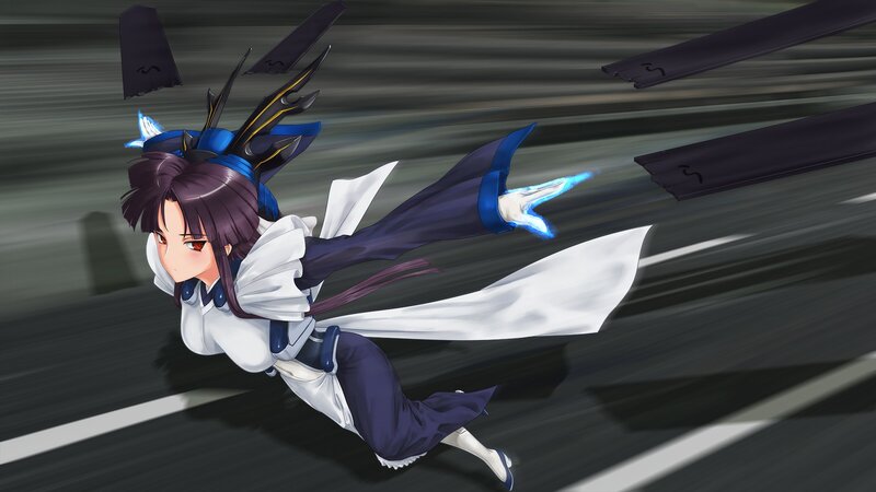 anime girl in motion