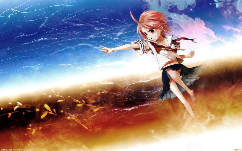 Anime Girl in Motion — Blue, Dramatic