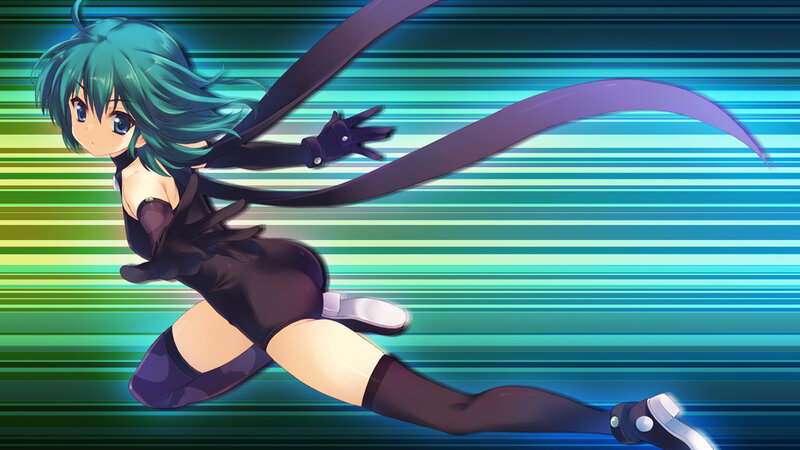 Anime Girl in Motion — Blue, Dynamic