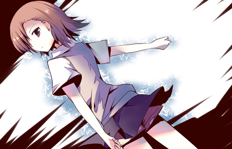 Anime Girl in Motion — Purple, Dynamic, Manga