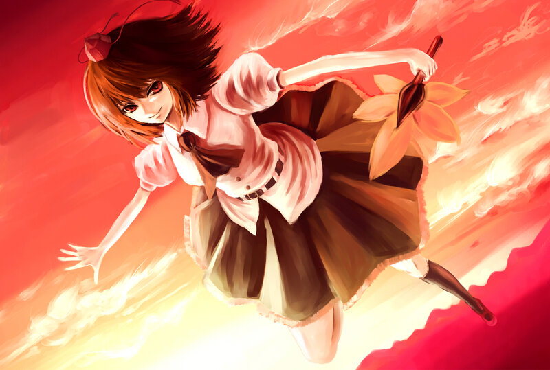Anime Girl in Motion — Red