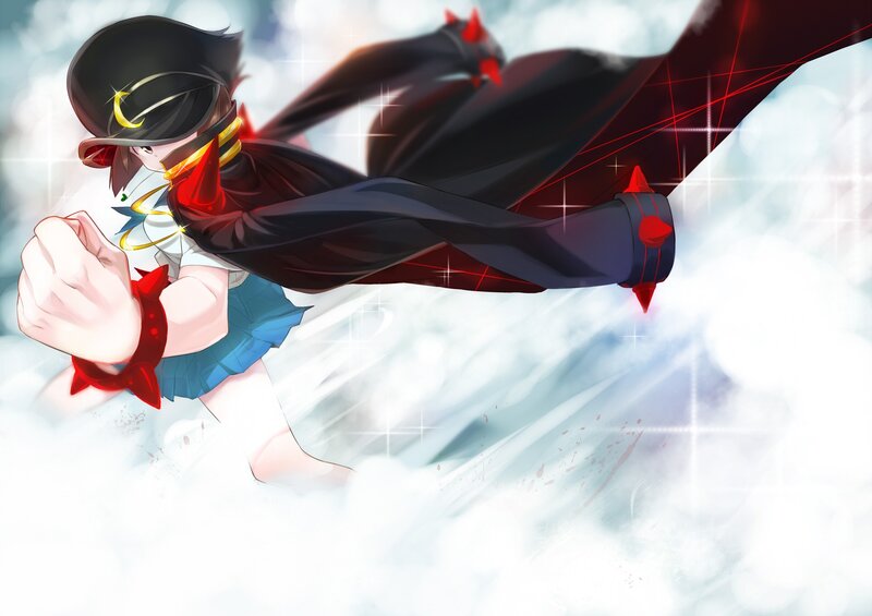 Anime Girl in Motion — White, Dynamic, Hat