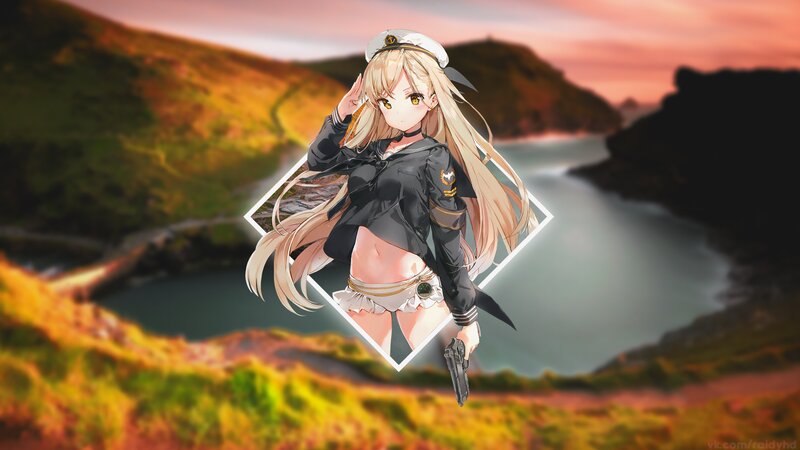 Anime Girl in Naval Uniform — Gold