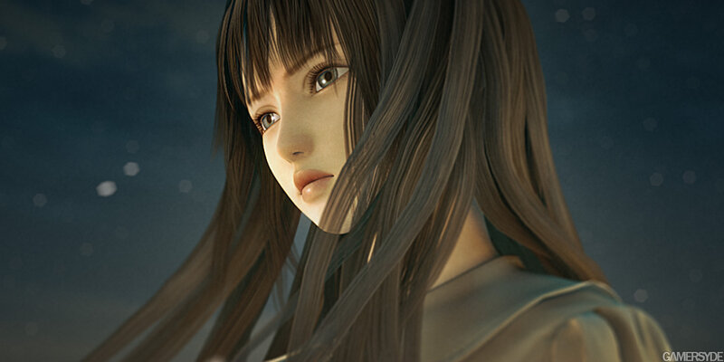anime girl in night scene