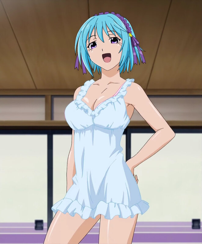 anime girl in nightgown