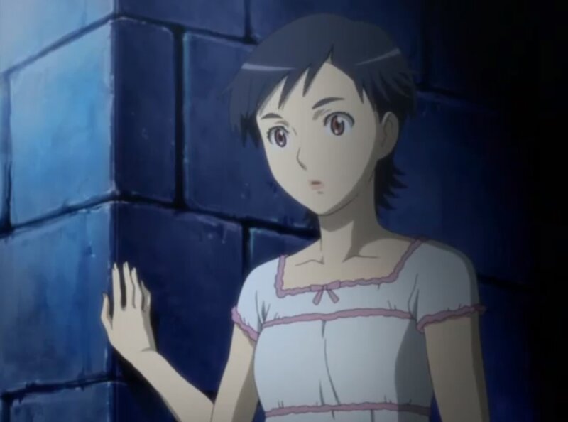 Anime Girl in Nightgown — Blue, Dramatic
