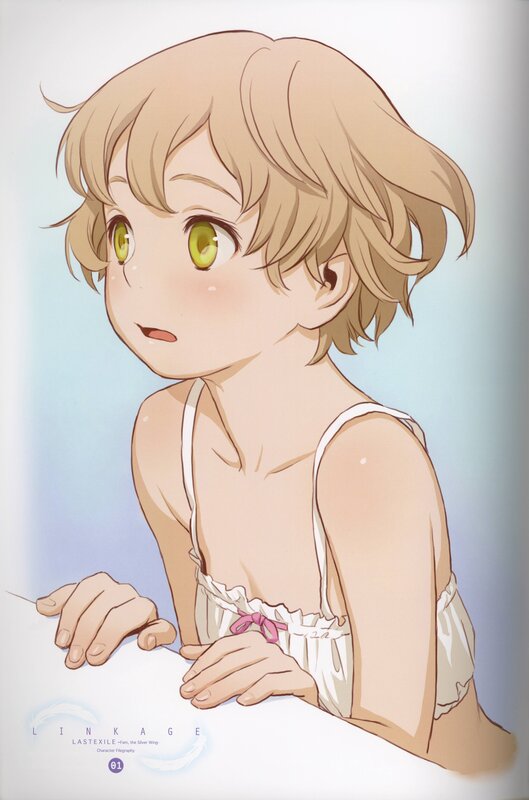 Anime Girl in Nightgown — White, Innocent