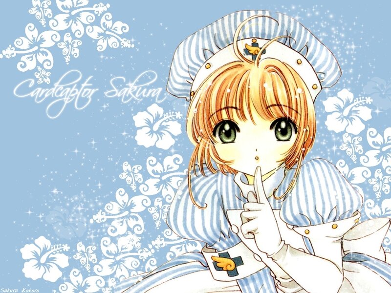 Anime Girl in Nurse Outfit — Blue, Whimsical