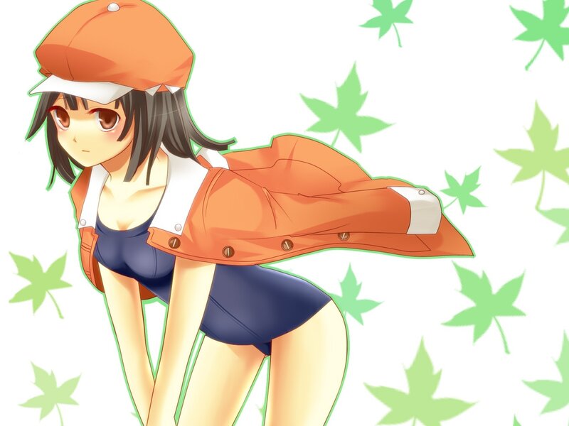 anime girl in orange cap