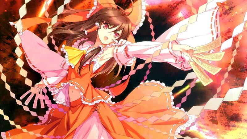 Anime Girl in Orange Dress — Dramatic, Energetic