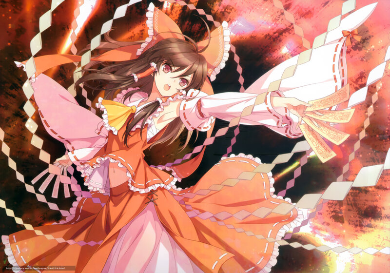 Anime Girl in Orange Dress — Dramatic, Fox Ears
