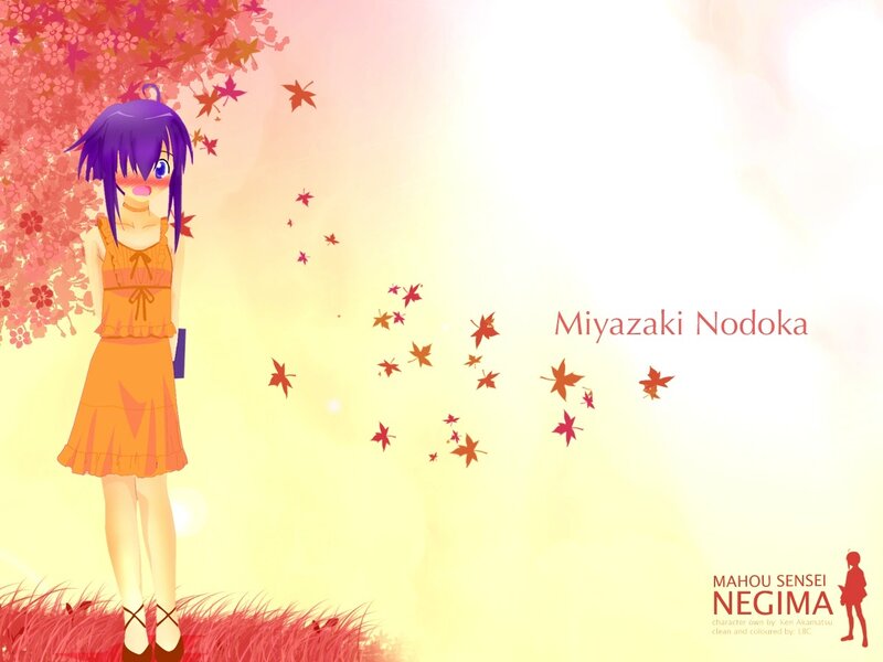 Anime Girl in Orange Dress — Yellow, Serene