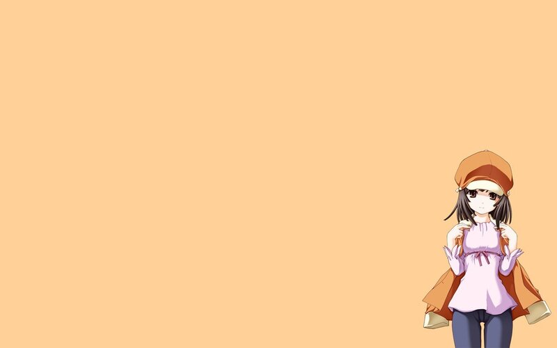 anime girl in orange hat