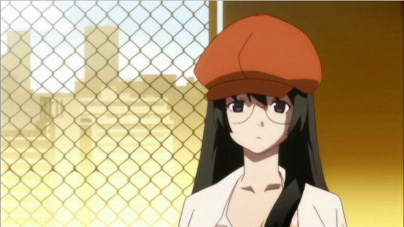 anime girl in orange hat
