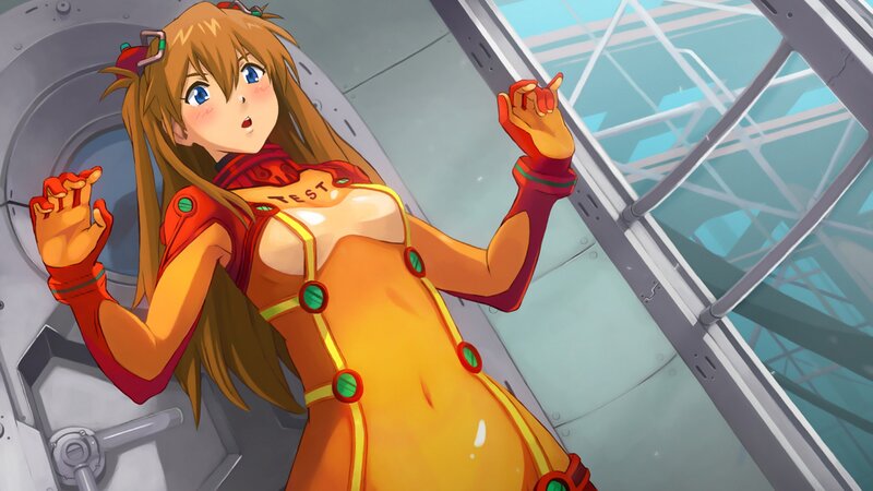 anime girl in orange suit