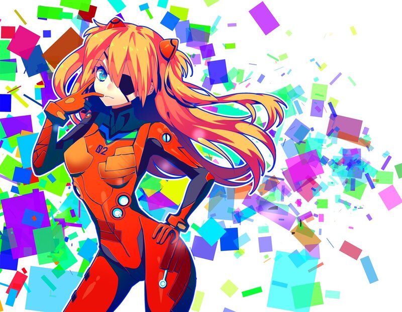 anime girl in orange suit