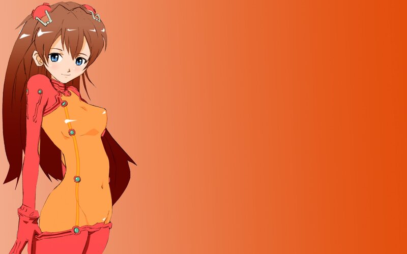 anime girl in orange suit