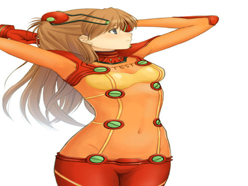 Anime Girl in Orange Suit — Calm