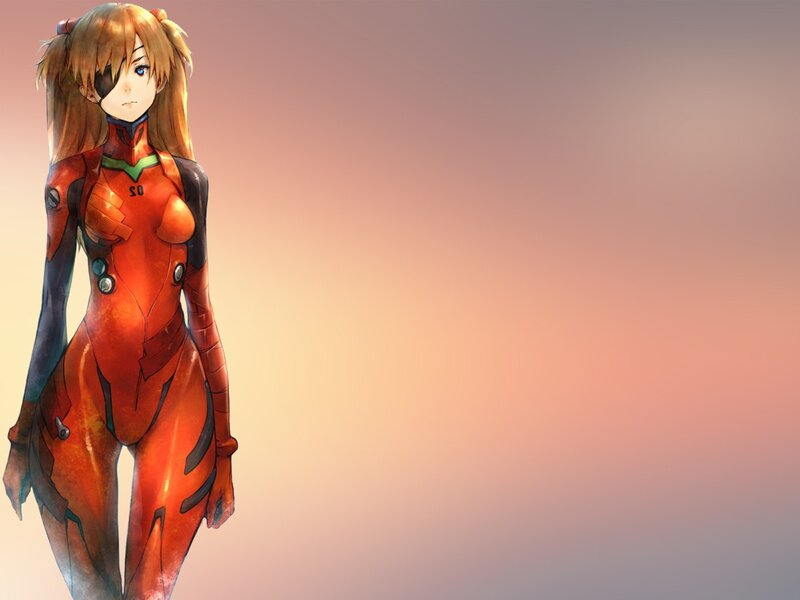 Anime Girl in Orange Suit — Dramatic, Sunset, Orange Suit
