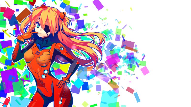 Anime Girl in Orange Suit — Dynamic