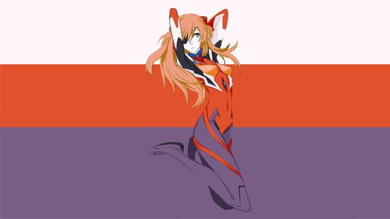 Anime Girl in Orange Suit — Neutral, Long Hair